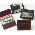 Aniline Glazed Calfskin Hold it All Magnetic Money Clip Wallet